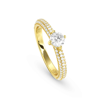 Anello Nomination Donna Aurea in Argento Zirconia 145707/010/004 - 145707/010/004